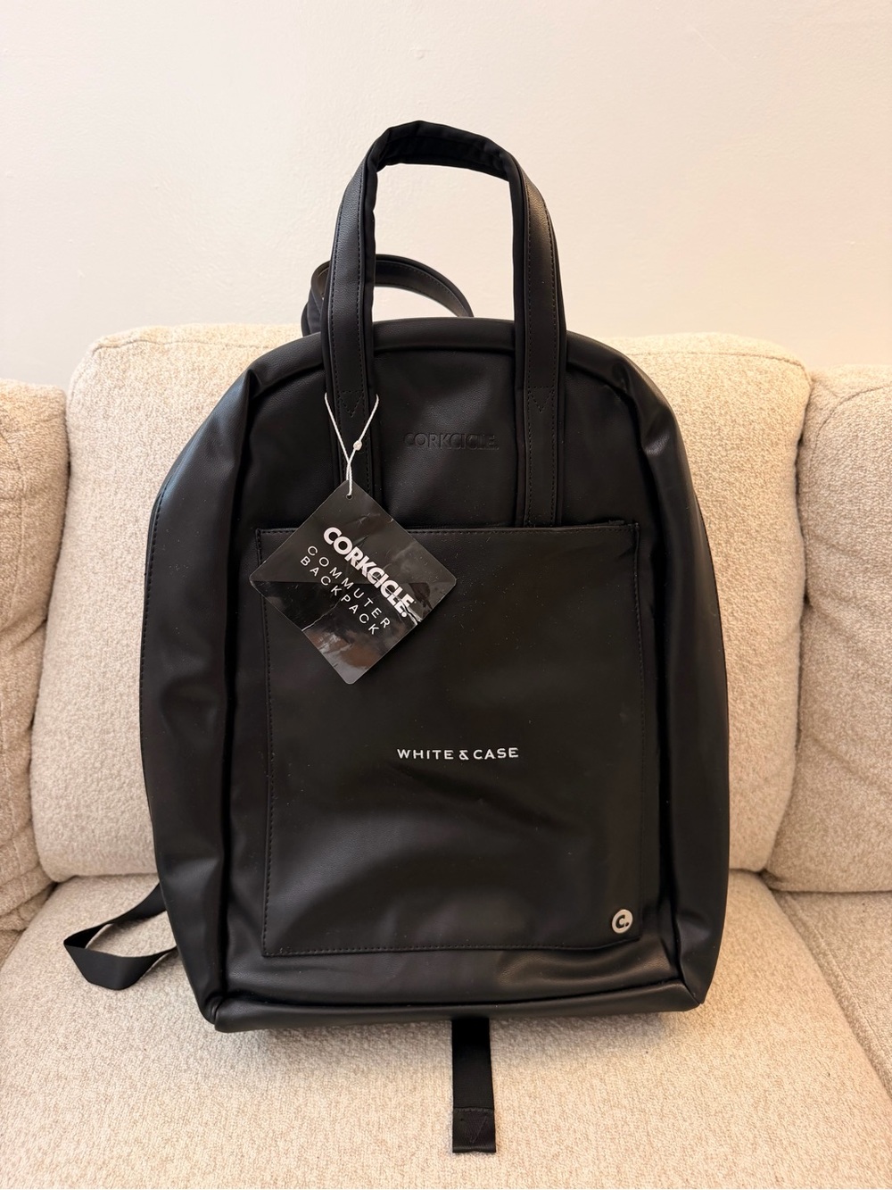 Black Corkcicle Commuter Backpack- Vegan Leather - Picture 1 of 4